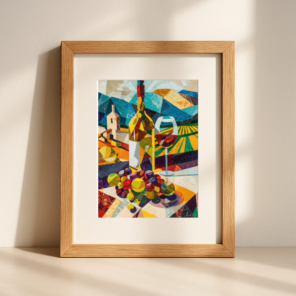 Vineyard Collage Wall Art – Wine Lover Gift