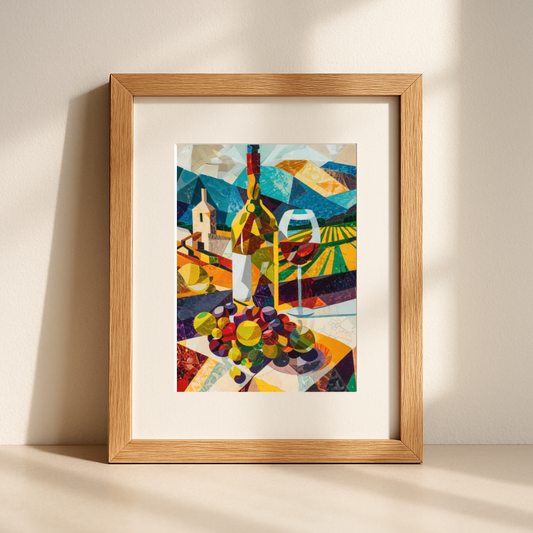 Vineyard Poster | Collage Wall Art for Your Home | Wine Lover Gift