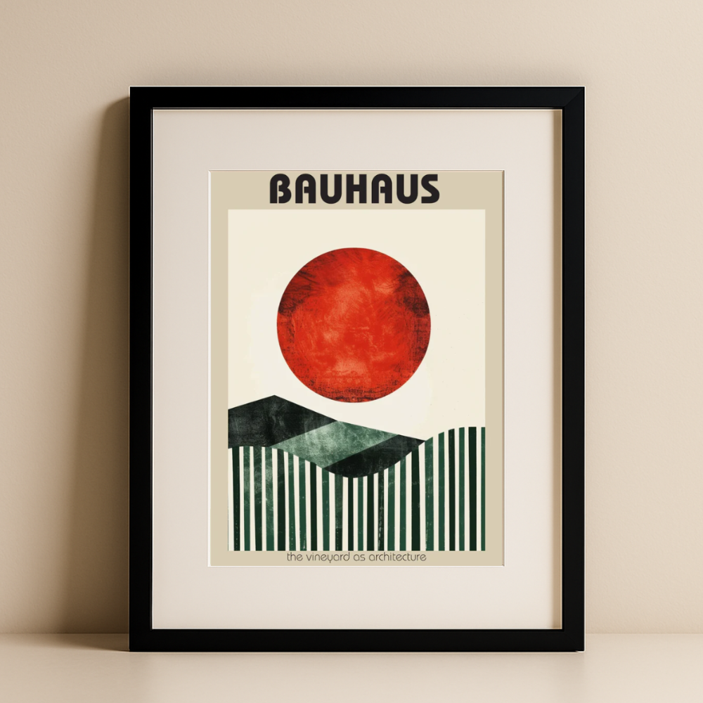 Bauhaus Vineyard Poster – The Vineyard as Architecture Wall Art