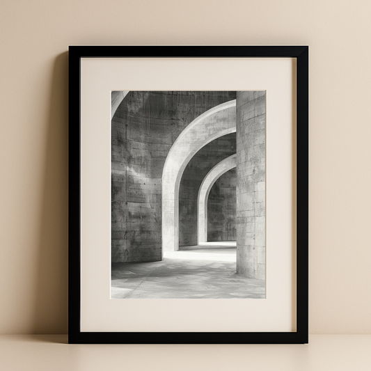 Concrete Arches – Brutalist Architecture Wall Art