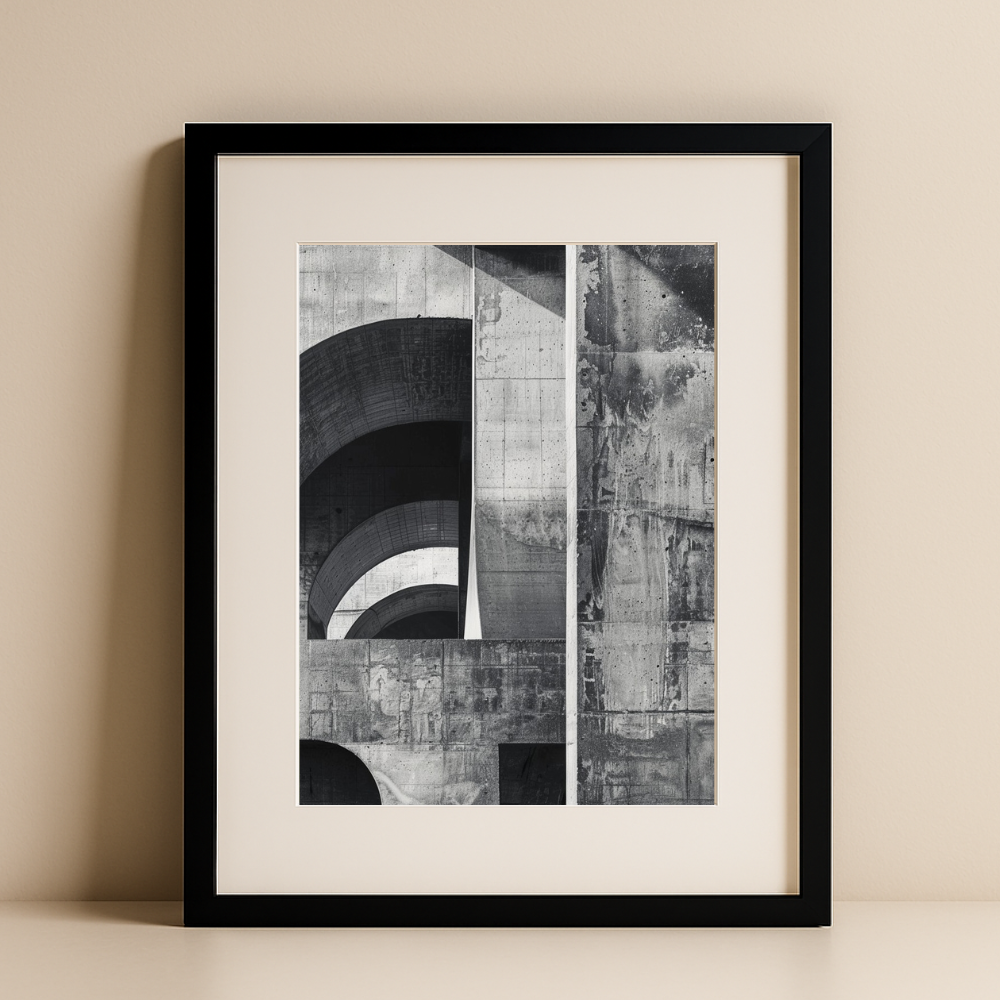 Concrete Depths – Brutalist Architecture Wall Art