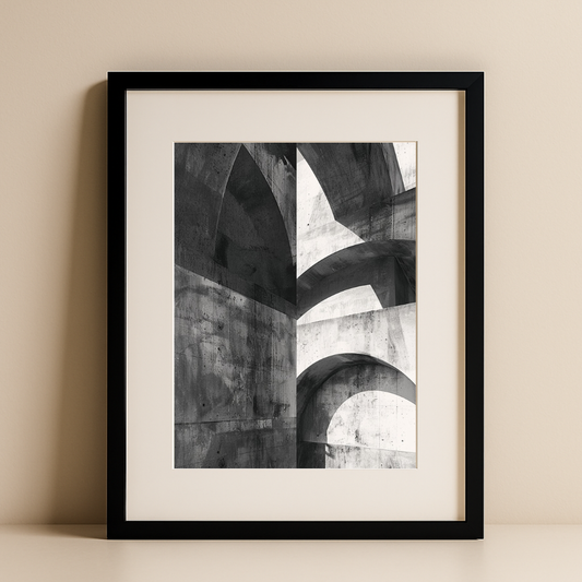 Concrete Geometry – Brutalist Architecture Wall Art