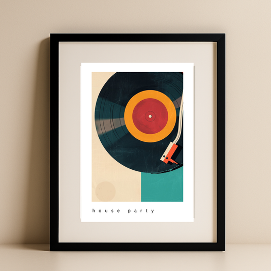 House Party – Modern Geometric Vinyl Art Print