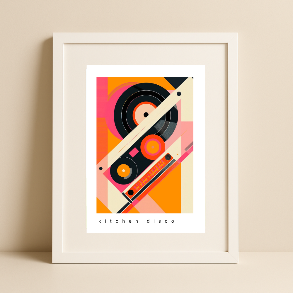 Kitchen Disco – Retro Music Wall Art Print