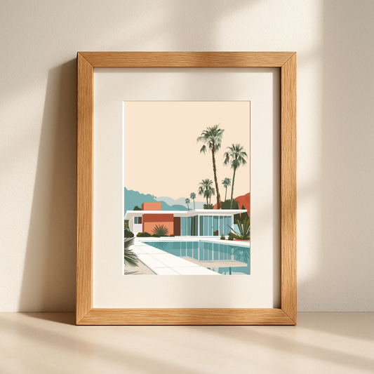 Desert Mirage Villa – Mid-Century Palm Springs Wall Art