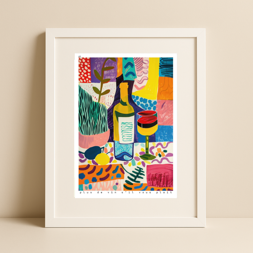 Plus de Vin – Colourful Modern Wine Art